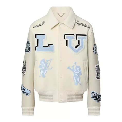 louis vuitton versity|Louis Vuitton white varsity jacket.